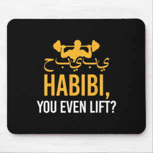 Habibi You Even Lift Funny Fitness Muslim Gym Humo Mouse Mat