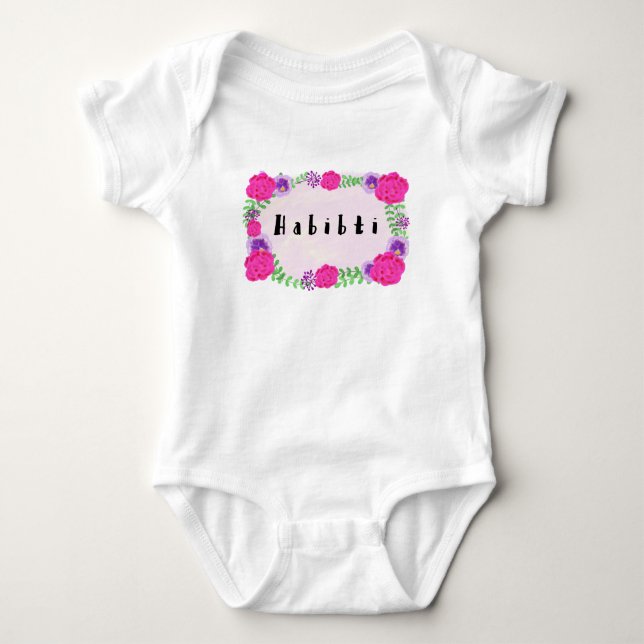 Habibti Habibi Baby Bodysuit (Front)