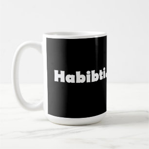 Habibti text design coffee mug