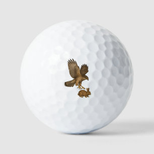 Habicht im Sturzflug – Präzise Naturillustration Golf Balls