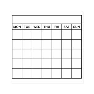 Habit tracker calendar bullet journal rubber stamp