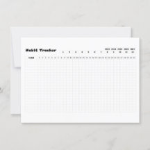 Habit Tracker Card