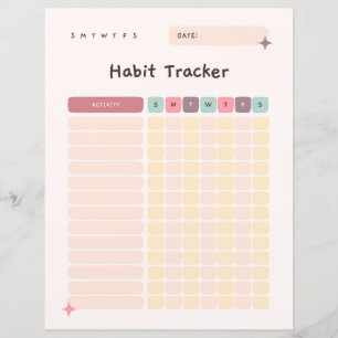 Habit Tracker Daily Checklist for Activities
