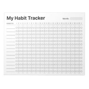 Habit Tracker Notepad