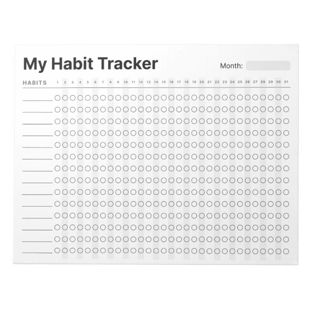 Habit Tracker Notepad (Front)