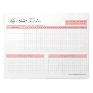 Habit Tracker Notepad