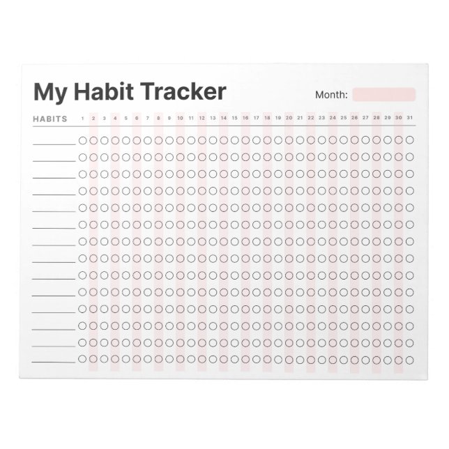 Habit Tracker Notepad (Front)
