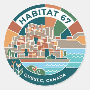 Habitat 67 Canada Classic Round Sticker