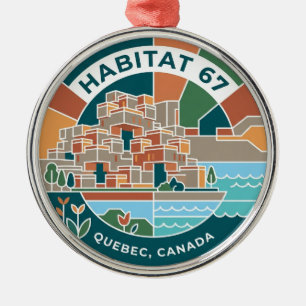 Habitat 67 Canada Metal Tree Decoration