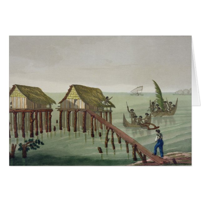 Habitations of the Papu Tribe, Rawak, plate 22 fro (Front Horizontal)