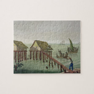 Habitations of the Papu Tribe, Rawak, plate 22 fro Jigsaw Puzzle
