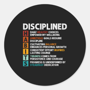 Habits Definition Motivational Quote Affirmations  Classic Round Sticker