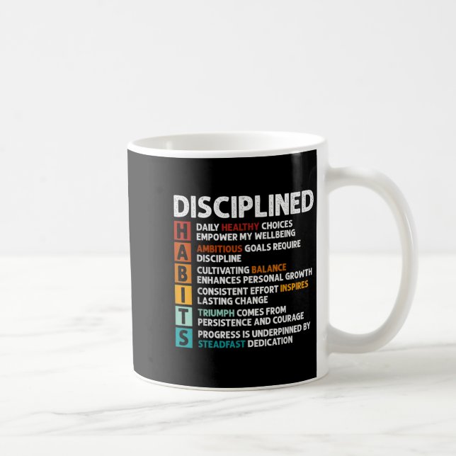 Habits Definition Motivational Quote Affirmations  Coffee Mug (Right)
