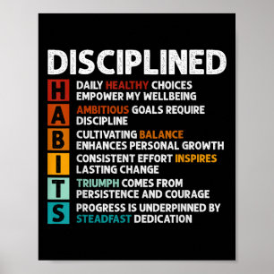 Habits Definition Motivational Quote Affirmations  Poster