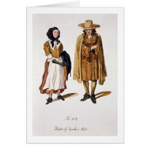 Habits of Quakers, 1675 (coloured engraving)