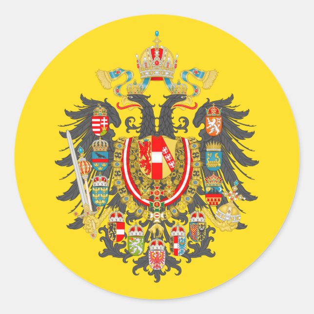 Habsburg Imperial Coat of Arms Classic Round Stick Classic Round Sticker (Front)