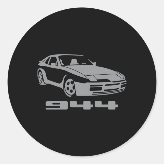 Hack Racing 944 944 Grey Small Classic Round Sticker (Front)