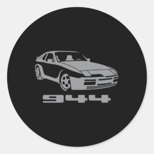 Hack Racing 944 944 Grey Small Classic Round Sticker