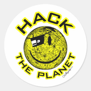Hack the Planet Classic Round Sticker