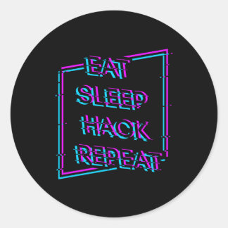 Hack The Planet Classic Round Sticker