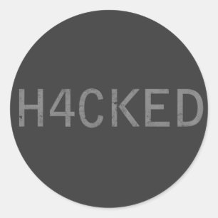 hacked classic round sticker