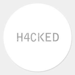hacked classic round sticker