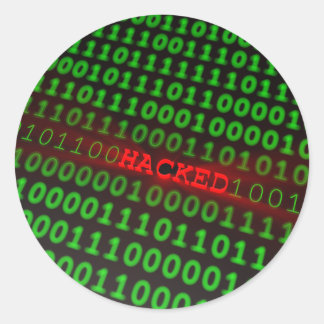 Hacked Classic Round Sticker