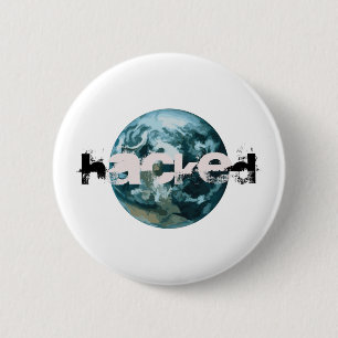 Hacked Planet Earth 6 Cm Round Badge