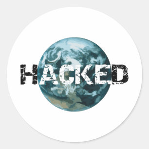 Hacked Planet Earth Classic Round Sticker