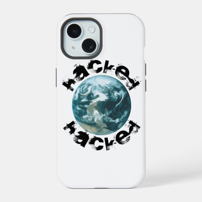 Hacked Planet Earth iPhone 15 Case (Back)