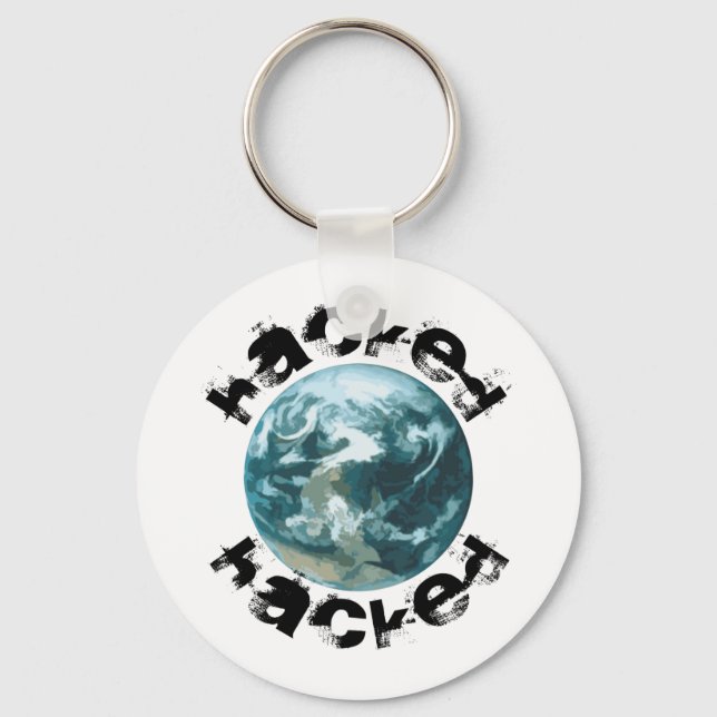 Hacked Planet Earth Key Ring (Front)