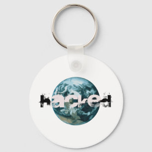 Hacked Planet Earth Key Ring