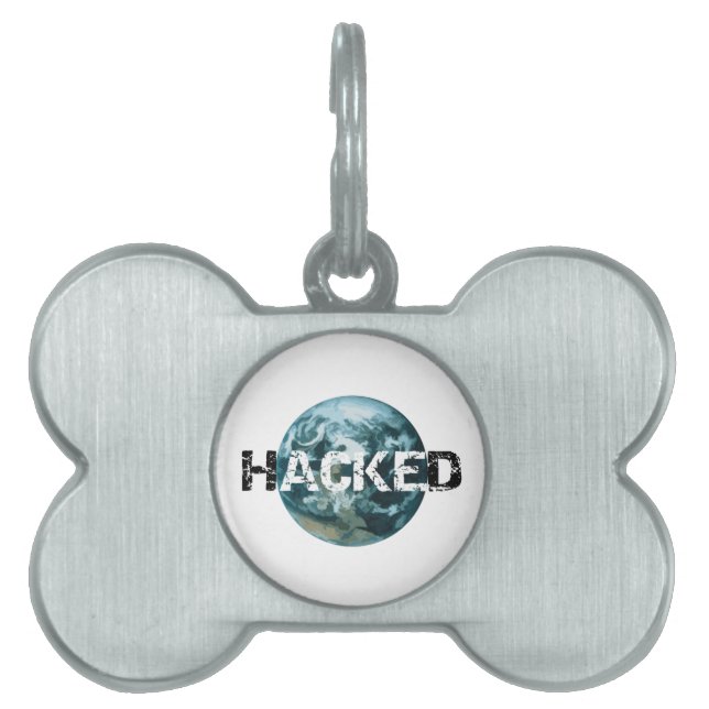 Hacked Planet Earth Pet Tag (Front)