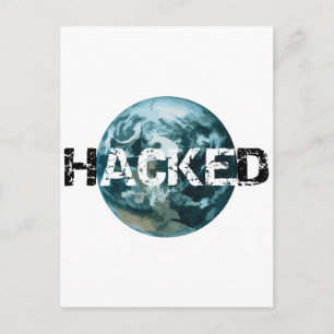 Hacked Planet Earth Postcard