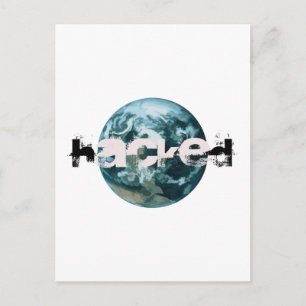 Hacked Planet Earth Postcard