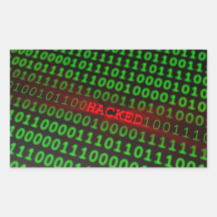 Hacked Rectangular Sticker