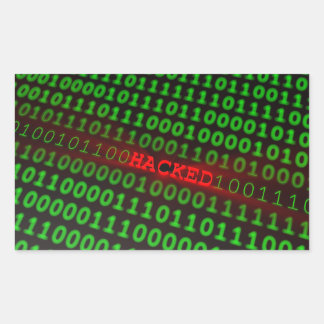 Hacked Rectangular Sticker
