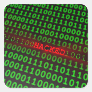 Hacked Square Sticker