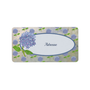 häckelblume Adressaufkleber Label