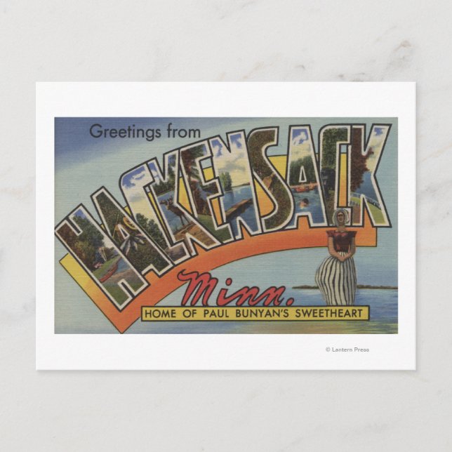 Hackensack, Minnesota - Large Letter Scenes Postcard (Front)