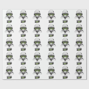 Hacker Cat Cyber Gamer Coder Funny Tech Wrapping Paper