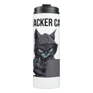 Hacker cat thermal tumbler