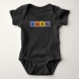 Hacker Chemist Elements Programmer Baby Bodysuit