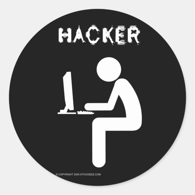 Hacker-colour Classic Round Sticker (Front)