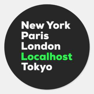 Hacker Cybersecurity Pentester Localhost Classic Round Sticker