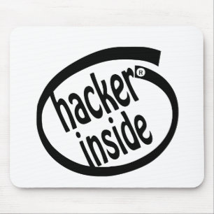 Hacker inside mouse mat