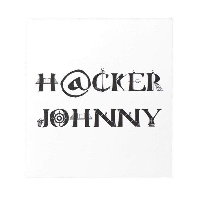 hacker johnny notepad (Front)