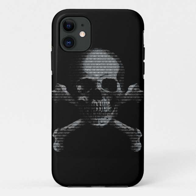 Hacker Skull and Crossbones Case-Mate iPhone Case (Back)