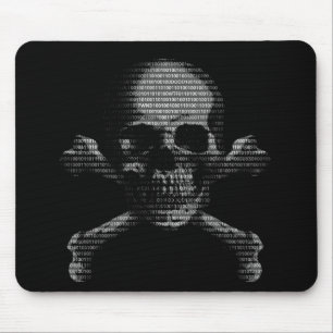 Hacker Skull and Crossbones Mouse Mat