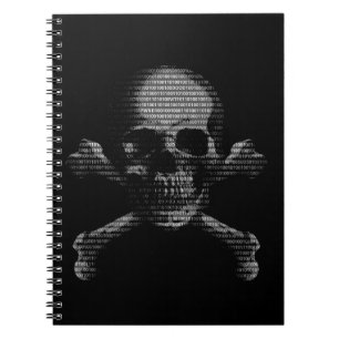 Hacker Skull and Crossbones Notebook